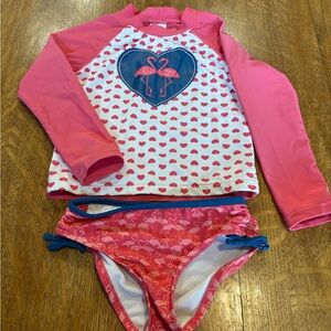 Pink Flamingo Kids Swim Set